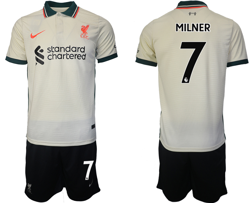Men 2021-2022 Club Liverpool away cream #7 Soccer Jersey